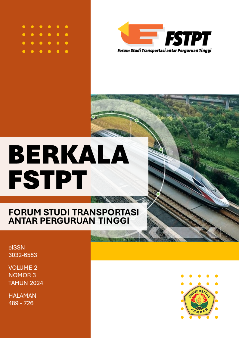 					View Vol. 2 No. 3 (2024): Berkala Forum Studi Transportasi antar Perguruan Tinggi
				